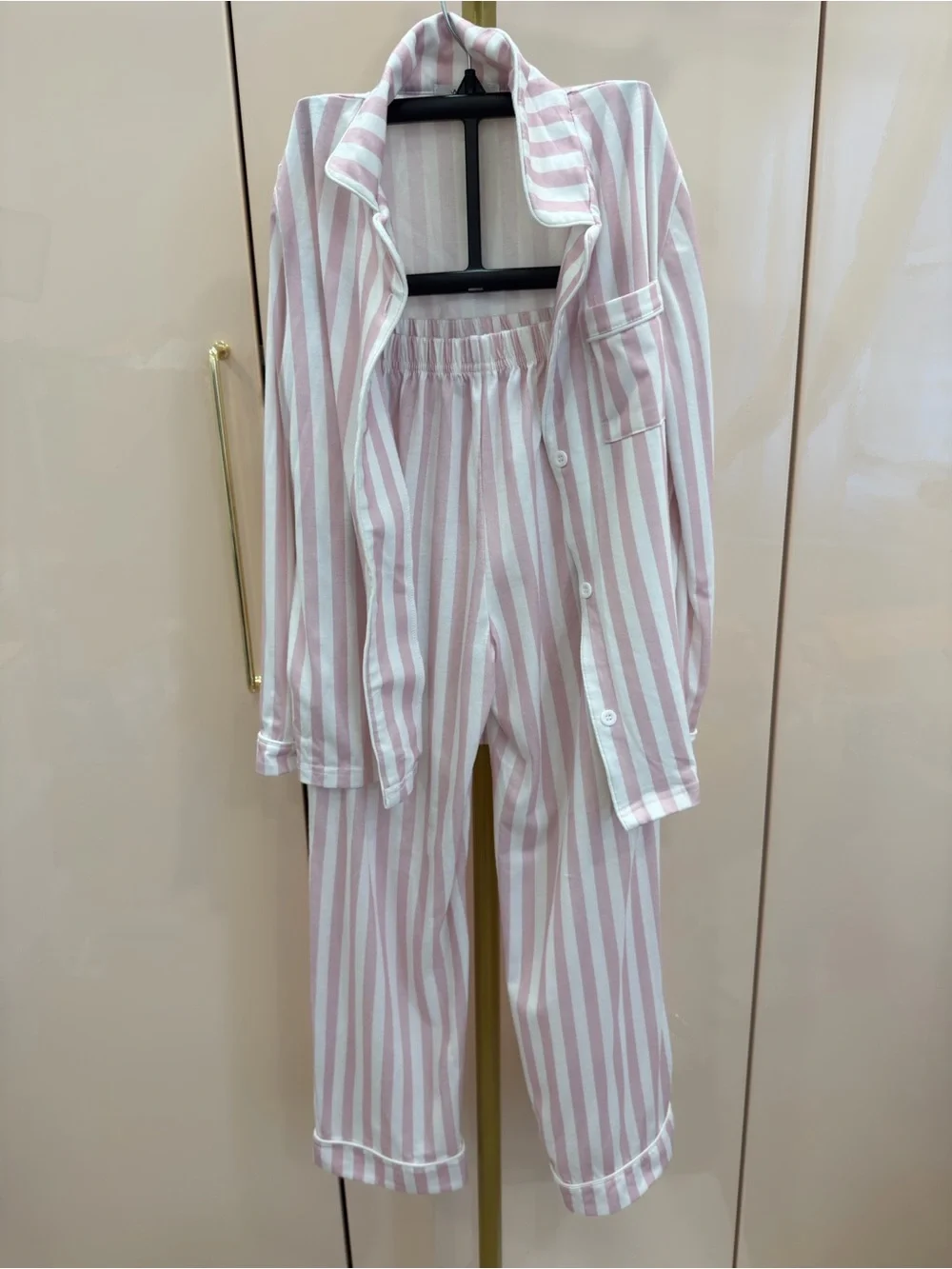 Kids Classic Pink & White Striped Pajama Set - Button-Front